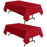 Sancua red tablecloth 54x78 rectangle for dining tables, stain resistant and easy to clean.