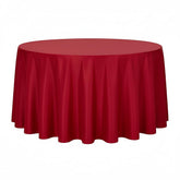 Sancua round tablecloth 108 inch red on dining table for stylish gatherings.