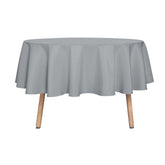 Sancua round tablecloth 60-inch in silver grey protects surfaces while elevating your dining setup.