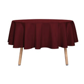 Sancua round tablecloth 60inch burgundy protects surfaces during meals
