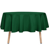 Sancua round tablecloth 60 inch hunter green on table protects from spills and stains