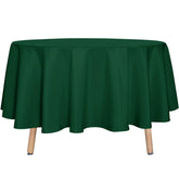 Sancua 90-inch round tablecloth showcasing water-resistant spill protection on a dining table