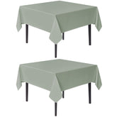 Sancua square tablecloth 54x54 inches sage green, soft polyester for daily meals.