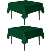 Sancua square hunter green tablecloth enhances festive dinners on any table