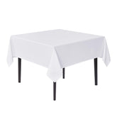 Sancua white square tablecloth 60x60 front view, durable daily use.