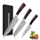 SANDEWILY 8 inch chef knife; precise cuts for meals