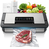 Sandifeng 95kPa vacuum sealer front view in black and silver for airtight sealing.