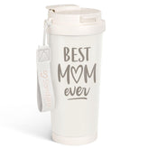 SANDJEST Best Mom Ever tumbler with 18 oz capacity for daily coffee.