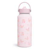 SANDJEST Butterfly bottle 32oz with insulated design for gym hydration