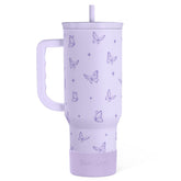 SandJest butterfly gifts 40oz tumbler with handle for on-the-go hydration.