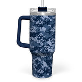 SANDJEST camouflage tumbler 40oz with handle for all-day hydration on the go.