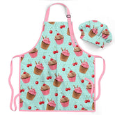 SANDJEST Cupcake Apron with Pocket keeps kids clean during baking adventures