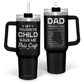 SANDJEST 40oz tumbler with handle for dad gift, easy to carry on the move.
