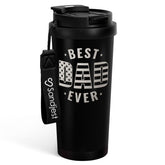 SANDJEST Dad Tumbler 18oz insulated stainless steel keeps drinks hot or cold.