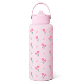 SANDJEST Floral 32oz bottle with tulip design, ideal for all-day hydration on the go.
