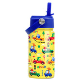 SANDJEST kids bottle with straw lid for easy on-the-go hydration
