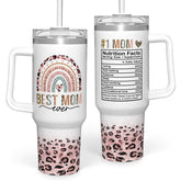 SANDJEST mom gifts 40oz tumbler with handle for hydration on the go