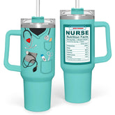 SANDJEST nurse gifts 40oz tumbler with handle for easy on-the-go hydration.
