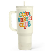 SANDJEST Nurse Tumbler 40oz with handle for easy grip and transport