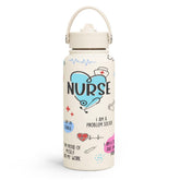 SANDJEST Nurse Water Bottle 32oz insulated lid supports all-day hydration.