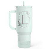 SANDJEST personalized 40oz monogram tumbler with handle for on-the-go hydration