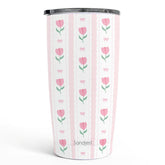 SANDJEST Tulip Tumbler 20oz front view showing portable design and temperature retention.