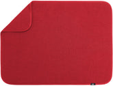 S&T INC. Dish Drying Mat XL in red on a countertop, preventing water puddles