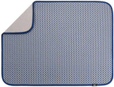 S&T INC Dish Drying Mat XL in blue absorbs water to protect countertops