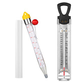 Sanfilix candy thermometer with pot clip for precise candy cooking and easy pan attachment.