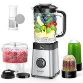 Sangcon 5-in-1 blender with four containers and three blades for versatile blending.
