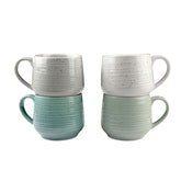 Sango Siterra Artist's Blend mugs: close-up texture for rustic charm in daily beverages