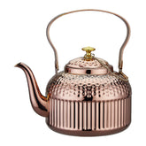 SANQIAHOME antique teapot 1.5l silver hammered body for stylish tea brewing.