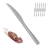 SANTUO steak knives set full collection showing elegant mirror finish for upscale dining.