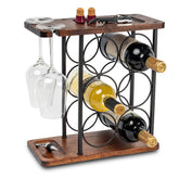 SASIDO countertop wine rack holds six bottles for organized storage