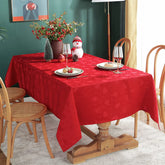 SASTYBALE red Christmas tablecloth 60x120 inches, soft and durable.