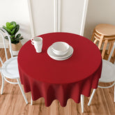 SASTYBALE round red tablecloth with spill-proof texture for festive dining.