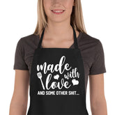 Saukore funny apron for women and men with two pockets for easy tool access.