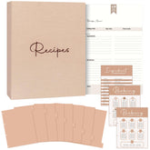 SAVI Co. fabric cover 8.5 x 11 recipe organizer: durable, stylish storage for family recipes