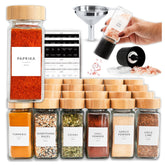 Savvy & Sorted glass spice jar with label for a tidy spice drawer.
