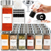 SAVVY & SORTED glass spice jars keep your drawer tidy and organized.