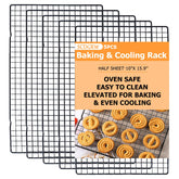 SCDGRW cooling rack stainless steel promotes even cookie cooling.