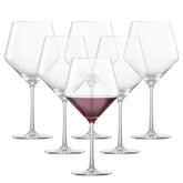 Schott Zwiesel Pure Burgundy wine glass set of six for a refined table setting.
