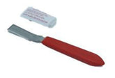 Scotty Peeler SP-2 label remover on glass for quick sticker removal.