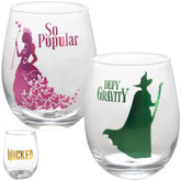 SCS Direct Wicked Defy Gravity Elphaba wine glass for themed entertaining