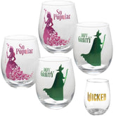 SCS Direct Wicked stemless wine glass front design showing Defy Gravity foil