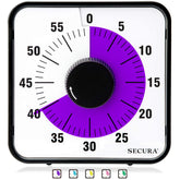 Secura timer purple front view for clear classroom time awareness.