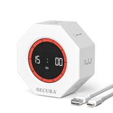 Secura Pomodoro Timer cube flip initiation for quick time-block start