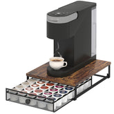 Sedegn coffee pod holder front view showing compact 5-row layout