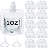 Seeloowy 100-pack plastic flasks for travel with leakproof design.