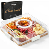 SEFILENCE charcuterie board with locking lid and handle for easy transport.